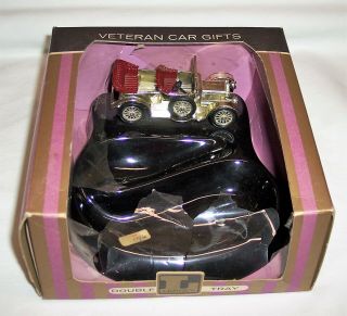Matchbox Giftware Y - 13 Daimler Gold Plated On Black Ceramic Tray Near Mib