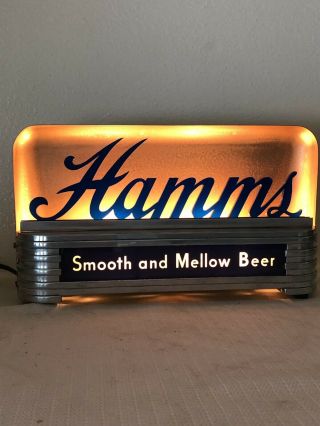 1940’s Hamm’s Beer Lighted Cash Register Advertising Sign Hamms Back Bar Display