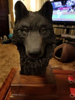 Paul R.  Carrico Wolf Sculpture " Vanishing " 3/3000