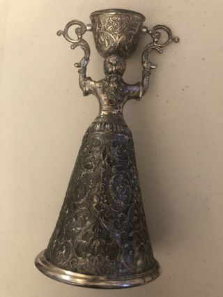 Antique Brass German Bridal Wedding Toasting Wine Glass/cup