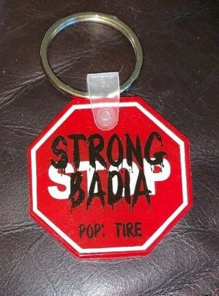 Homestar Runner Strongbad Strong Badia Stop Sign Keychain