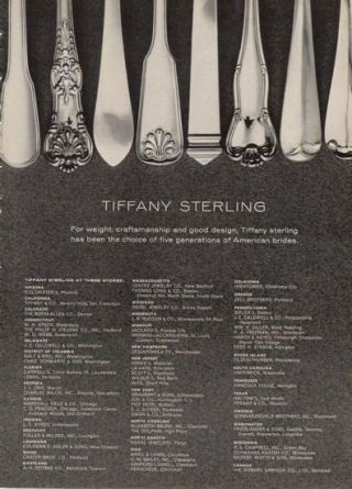 1964 Tiffany Sterling Silverware Eight Patterns 