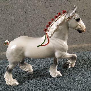 Rare Large Vintage Breyer Molding Usa Clydesdale Red White Bobbers Breyer Horse