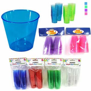 20 Shot Glasses Hard Plastic 1 Oz Mini Wine Glass Party Cups Barware Catering