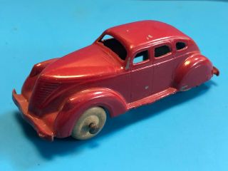 Old Vtg Collectible Red Parker Erie Zephyr Sedan Car Vehicle Usa White Tires