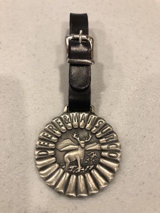 John Deere 1907 Branch House Pewter Watch Fob