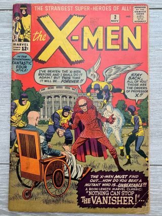 X - Men 2 Vg,  Kirby,  1st Vanisher,  Cyclops,  Marvel Girl Beast,  Professor X,  Angel