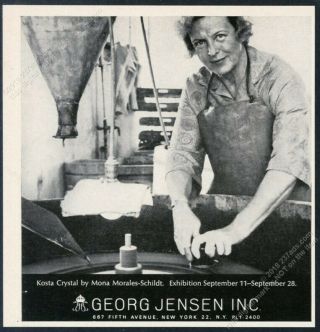 1963 Mona Morales Schildt Photo At Work Georg Jensen Vintage Print Ad