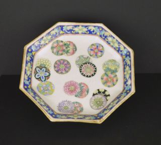 A Perfect Chinese Porcelain Hexagonal Footed Dish,  Tongzhi Mark & Period