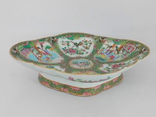 19th Century Cantonese Famille Vert Large Footed Shaped Bowl