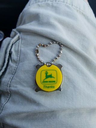 Vintage John Deere Key Chain Tamiami Tractor Implement Dealer Fob Florida