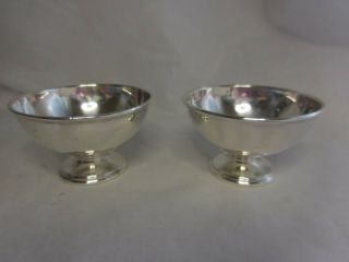 Gyllenberg & Swanson Pair Hand Crafted Sterling Silver Salt Cellars
