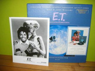 Michael Jackson Et Box Set,  Press Kit,  Promo,  Rare Lp,  Book And Poster,  -