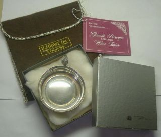 Wallace Grande Baroque Sterling.  925 Wine Taster Factory Tag Hj Howe Syracuse Ny