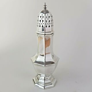 Vintage Georgian Style Silver Plated Sugar Shaker Muffineer :a10