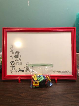 Vintage Child Guidance Toy Magnetic Board With Abc 