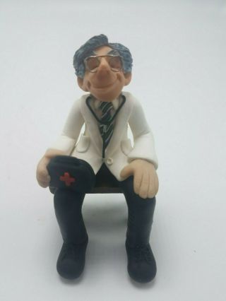 Diana Manning Shelf Sitter Doll - Clay Doll - Clay Figure - Doctor