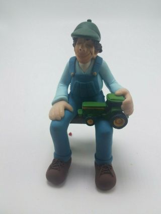 Diana Manning Shelf Sitter Doll - Clay Doll - Clay Figure - Farmer