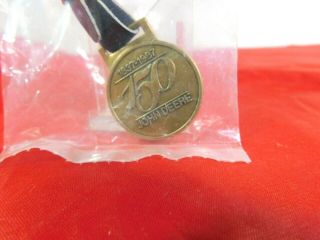 (old Stock) John Deere Watch Fob Gold Color Pewter & Leather Still In Pack