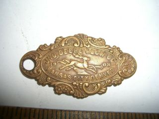 1903 John Deere Plow Co.  Brass Key Fob,  Return Keys In Mail