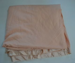 Vtg Fieldcrest Touch Of Class Blanket Salmon Pink Acrylic Size 84x92” Usa Made