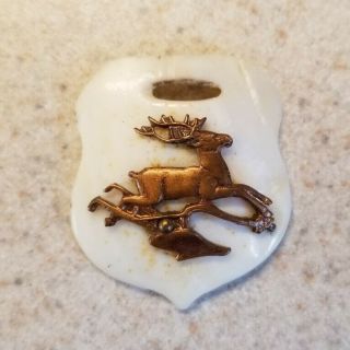 Vintage John Deere Watch Fob Mother Of Pearl Early Example