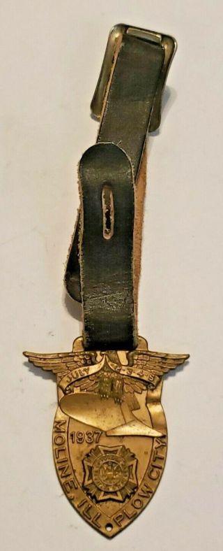 Vintage Moline Ill.  Plow City Watch Fob