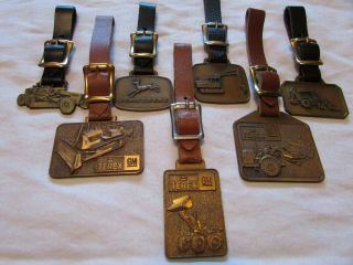 Terex John Deere Dozer Loader Pan Scraper Tractor Shovel Watch Fob 7 Bronze