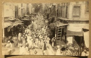 Rppc Photo Street Scene Multan Punjab C1920 India Pakistan N.  W.  F.  P