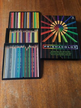 Vintage Sanford Prismacolor Thick Lead Art Pencils 72 Pc972 90 