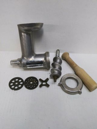 Vintage Kitchenaid Hobart All Metal Food Chopper Meat Grinder Attachment W/box
