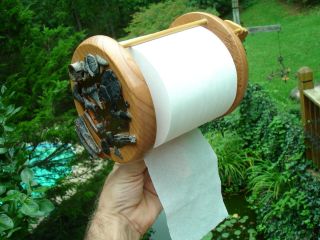 Fossil Shark Teeth Beach Man Cave Bathroom Cool Fishing Reel Toilet Paper Holder